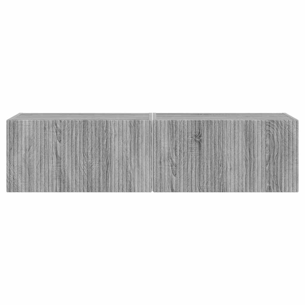 TV-Wandschrank 2 pcs Graues Sonoma 60 x 31 x 29,5 cm