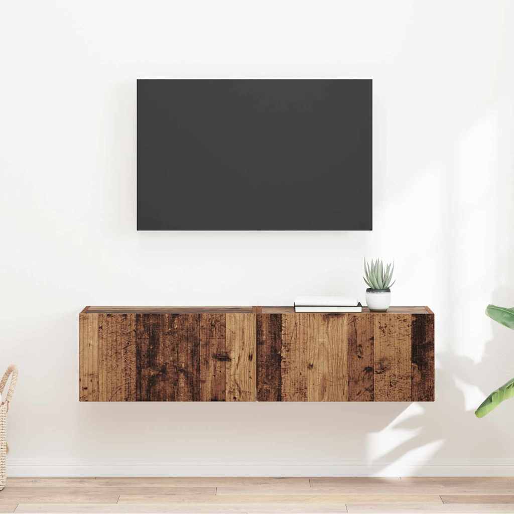 TV-Wandschrank 2 pcs Altholz 60 x 31 x 29,5 cm Holzwerkstoff