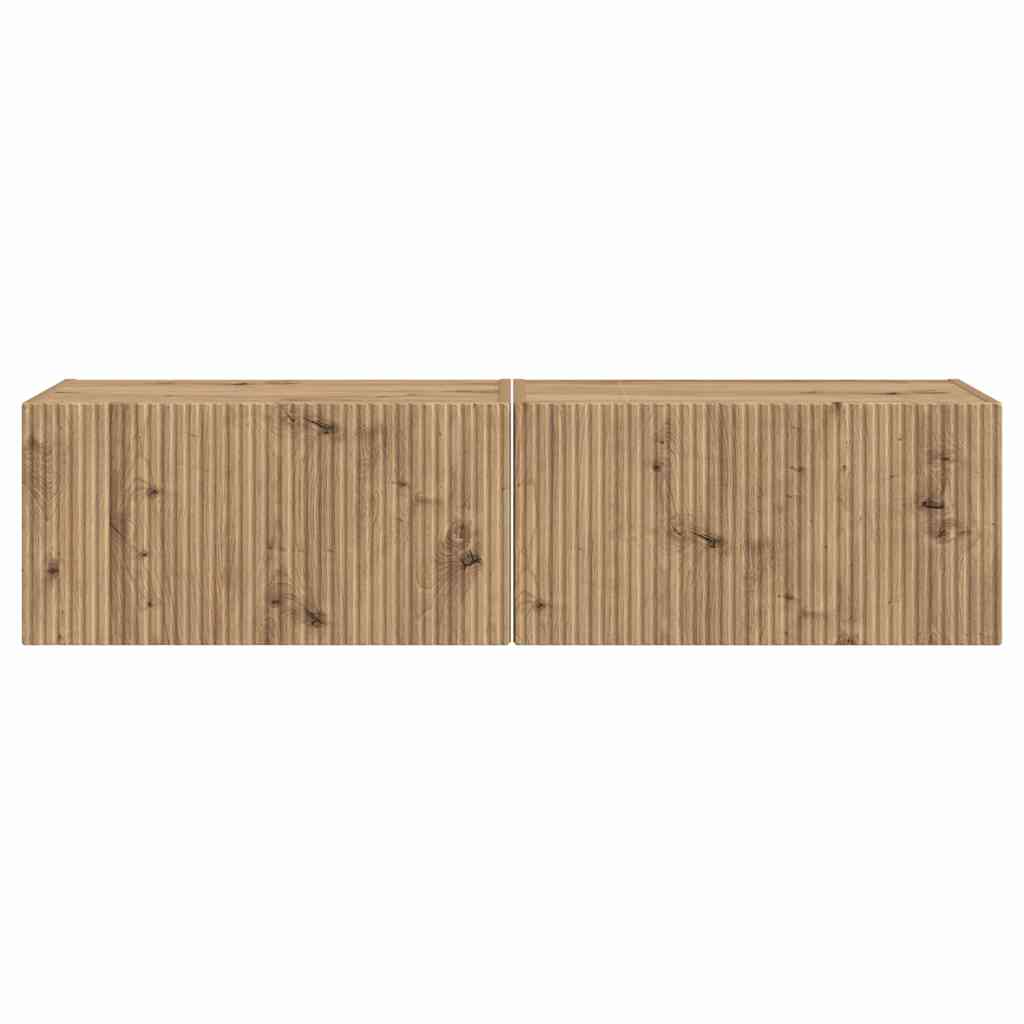 TV-Wandschrank 2 pcs Kunsthandwerk Eiche 60 x 31 x 29,5 cm