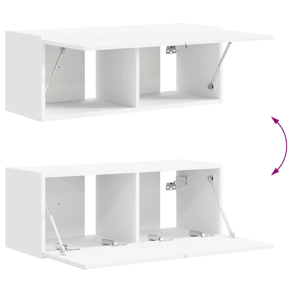 TV-Wandschrank Weiß 78,5 x 31 x 29,5 cm Holzwerkstoff