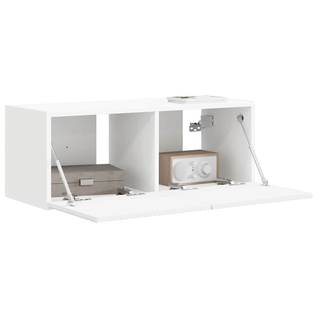 TV-Wandschrank Weiß 78,5 x 31 x 29,5 cm Holzwerkstoff