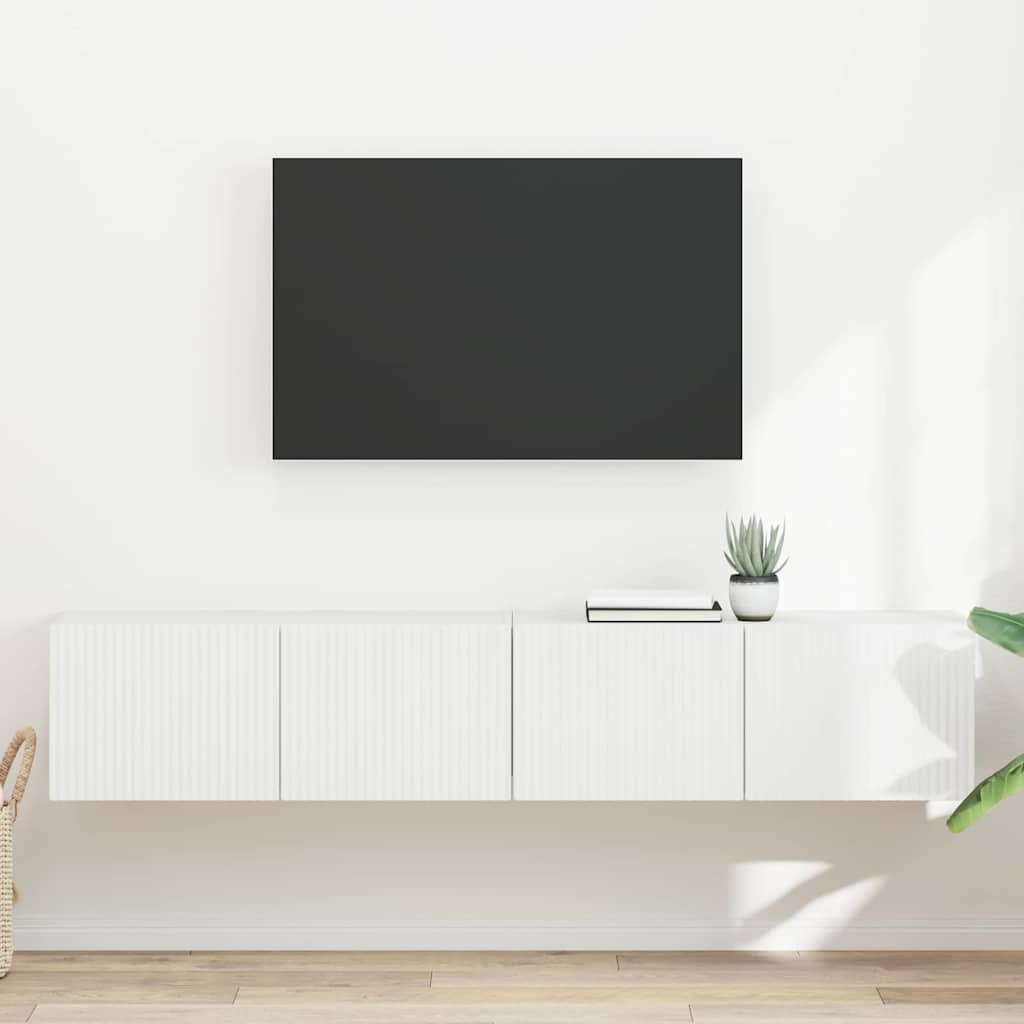 TV-Wandschrank 2 pcs Weiß 78,5 x 31 x 29,5 cm Holzwerkstoff