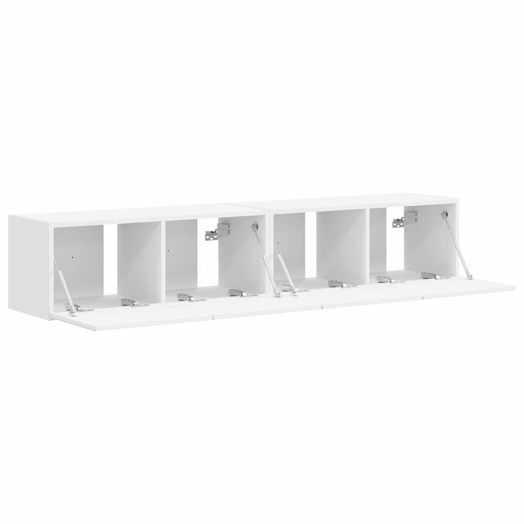TV-Wandschrank 2 pcs Weiß 78,5 x 31 x 29,5 cm Holzwerkstoff
