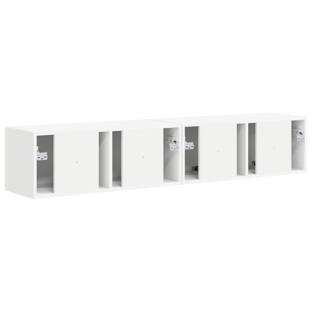 TV-Wandschrank 2 pcs Weiß 78,5 x 31 x 29,5 cm Holzwerkstoff