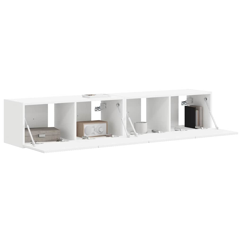 TV-Wandschrank 2 pcs Weiß 78,5 x 31 x 29,5 cm Holzwerkstoff
