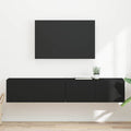 TV-Wandschrank 2 pcs Schwarz 78,5 x 31 x 29,5 cm Holzwerkstoff