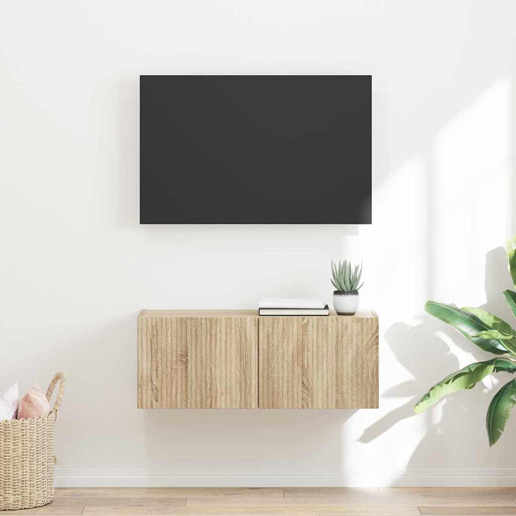 TV-Wandschrank Sonoma 78,5 x 31 x 29,5 cm Holzwerkstoff