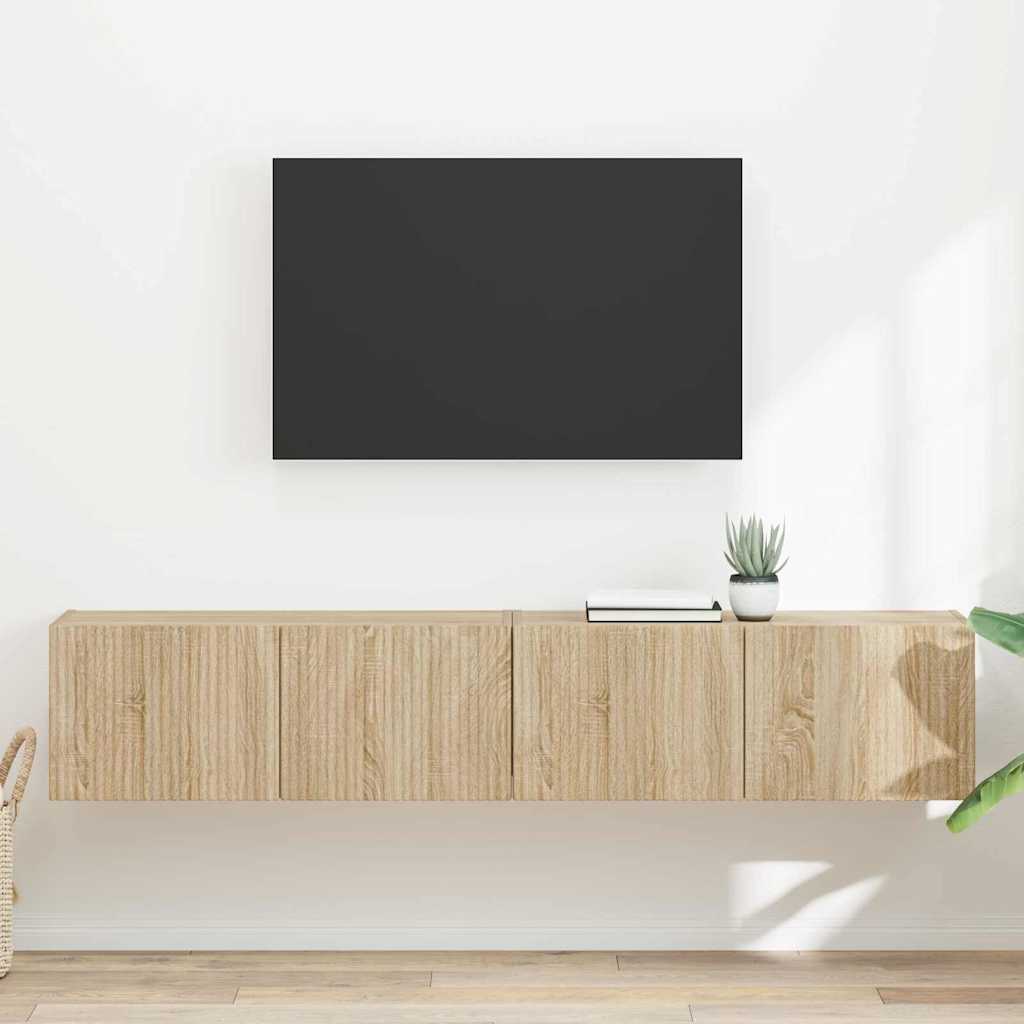 TV-Wandschrank 2 pcs Sonoma 78,5 x 31 x 29,5 cm Holzwerkstoff