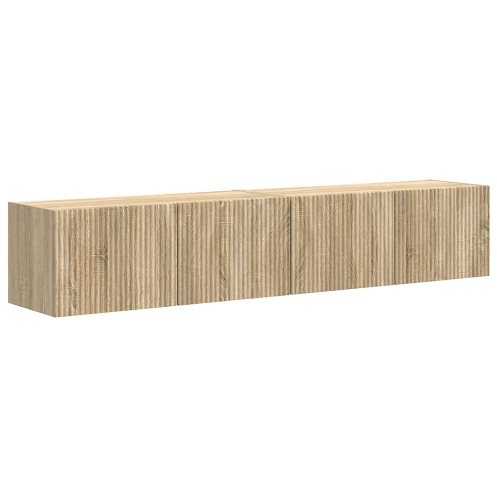 TV-Wandschrank 2 pcs Sonoma 78,5 x 31 x 29,5 cm Holzwerkstoff