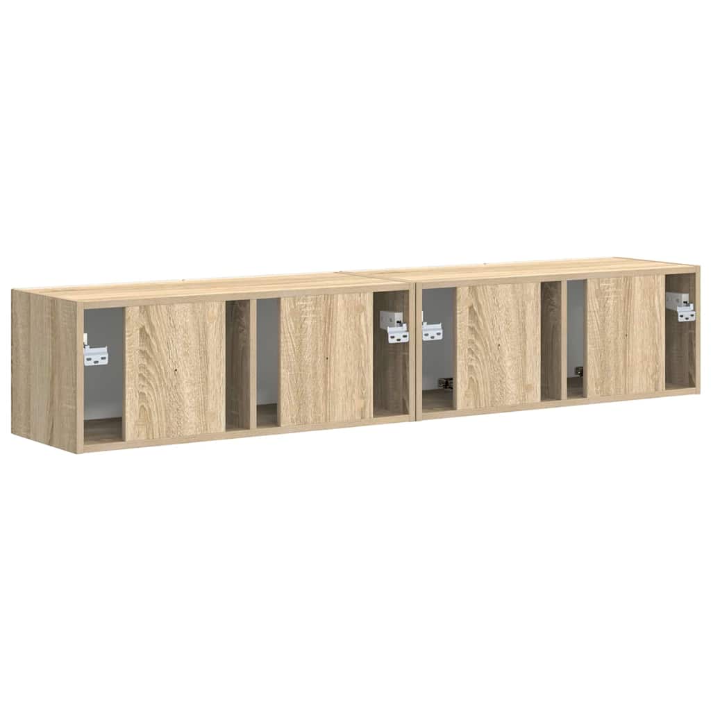 TV-Wandschrank 2 pcs Sonoma 78,5 x 31 x 29,5 cm Holzwerkstoff