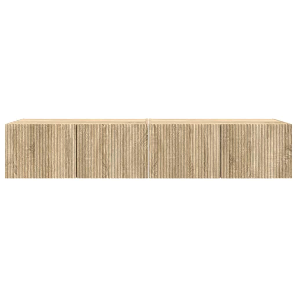 TV-Wandschrank 2 pcs Sonoma 78,5 x 31 x 29,5 cm Holzwerkstoff
