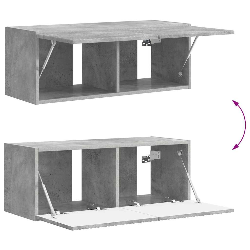 TV-Wandschrank Beton 78,5 x 31 x 29,5 cm Holzwerkstoff