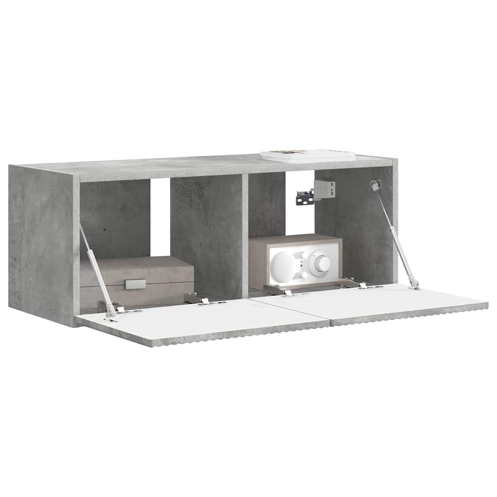 TV-Wandschrank Beton 78,5 x 31 x 29,5 cm Holzwerkstoff