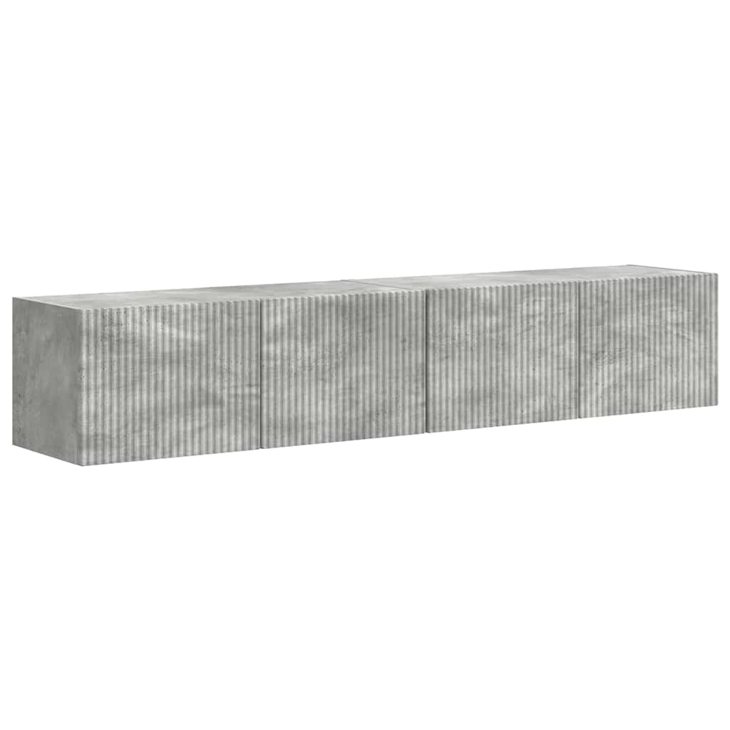TV-Wandschrank 2 pcs Beton 78,5 x 31 x 29,5 cm Holzwerkstoff