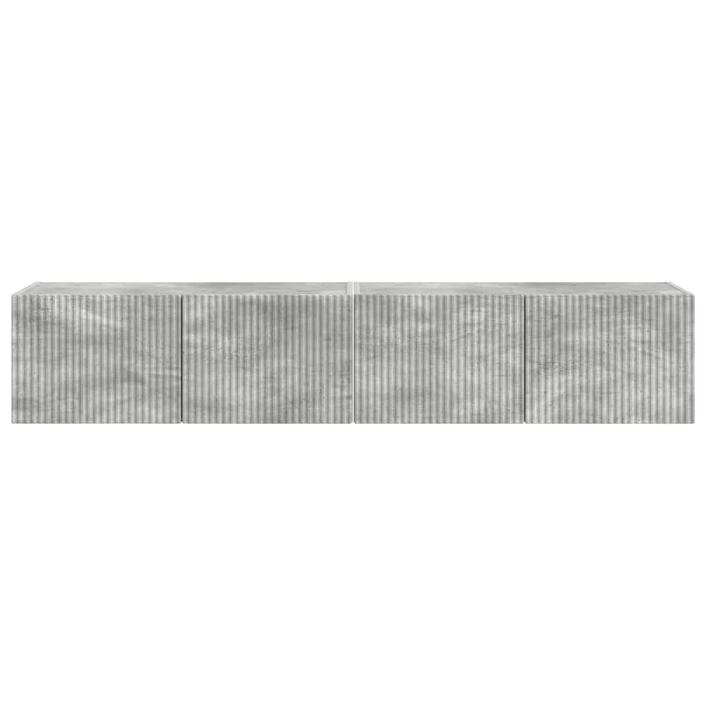 TV-Wandschrank 2 pcs Beton 78,5 x 31 x 29,5 cm Holzwerkstoff