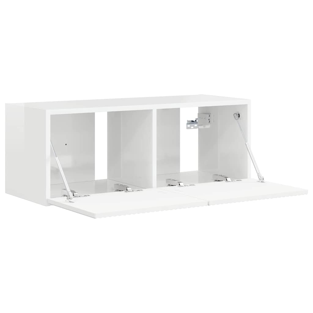 TV-Wandschrank Glänzend Weiß 78,5 x 31 x 29,5 cm Holzwerkstoff