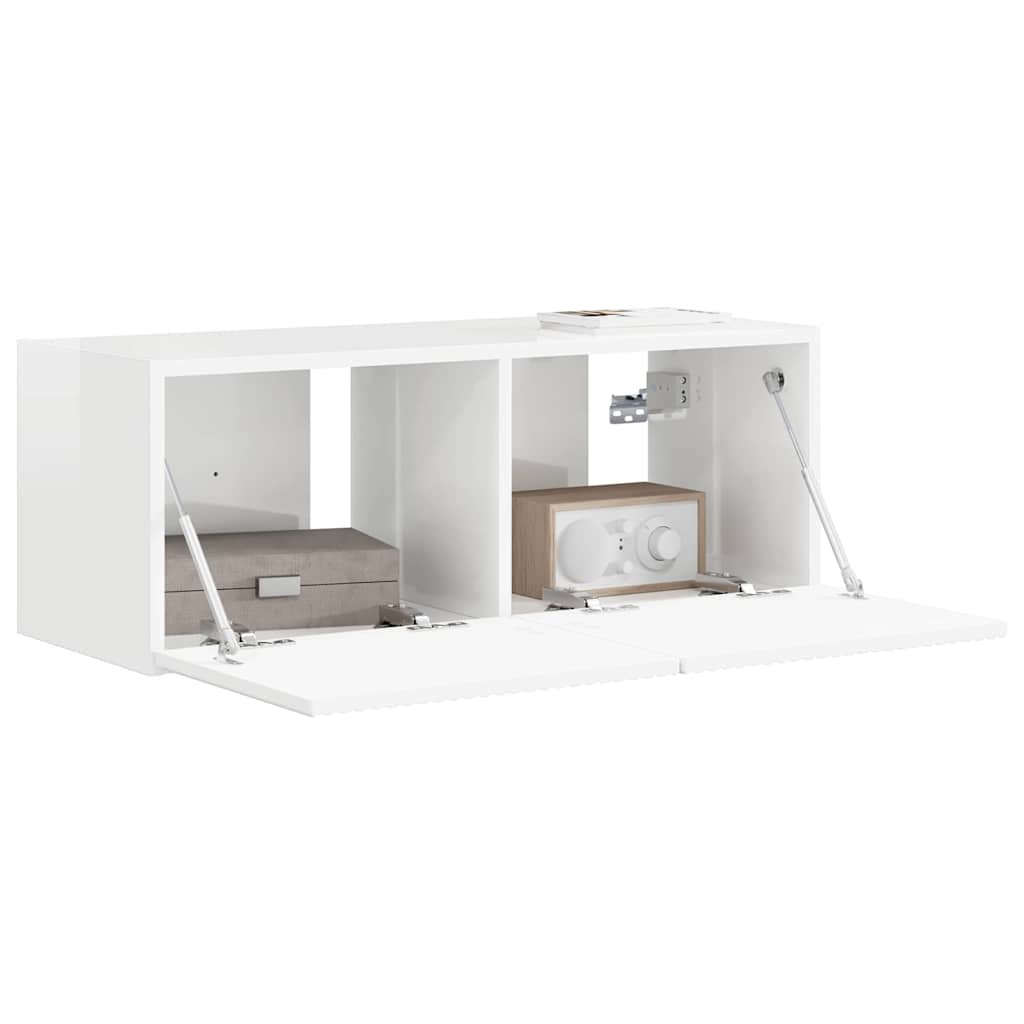 TV-Wandschrank Glänzend Weiß 78,5 x 31 x 29,5 cm Holzwerkstoff