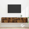 TV-Wandschrank 2 pcs Geräucherte Eiche 78,5 x 31 x 29,5 cm