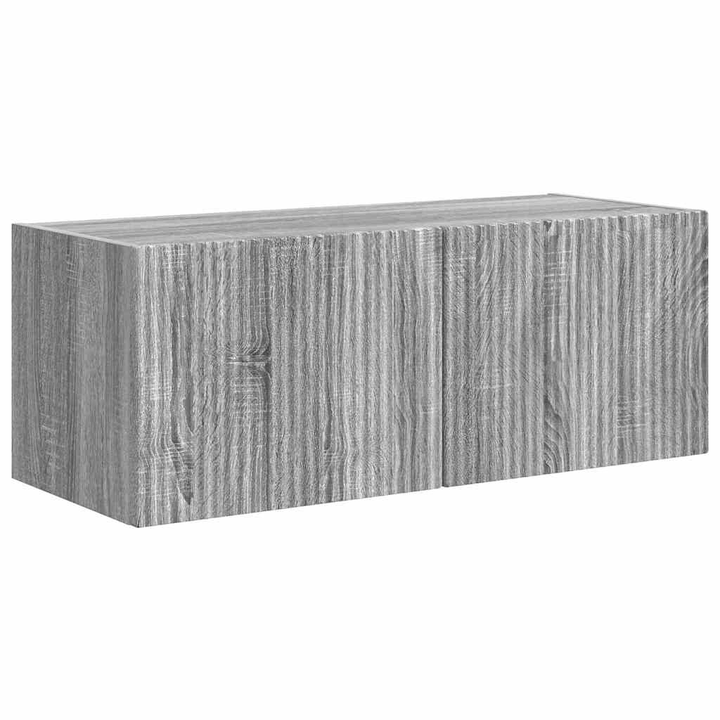 TV-Wandschrank Graues Sonoma 78,5 x 31 x 29,5 cm Holzwerkstoff