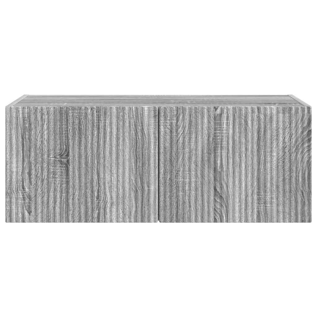 TV-Wandschrank Graues Sonoma 78,5 x 31 x 29,5 cm Holzwerkstoff