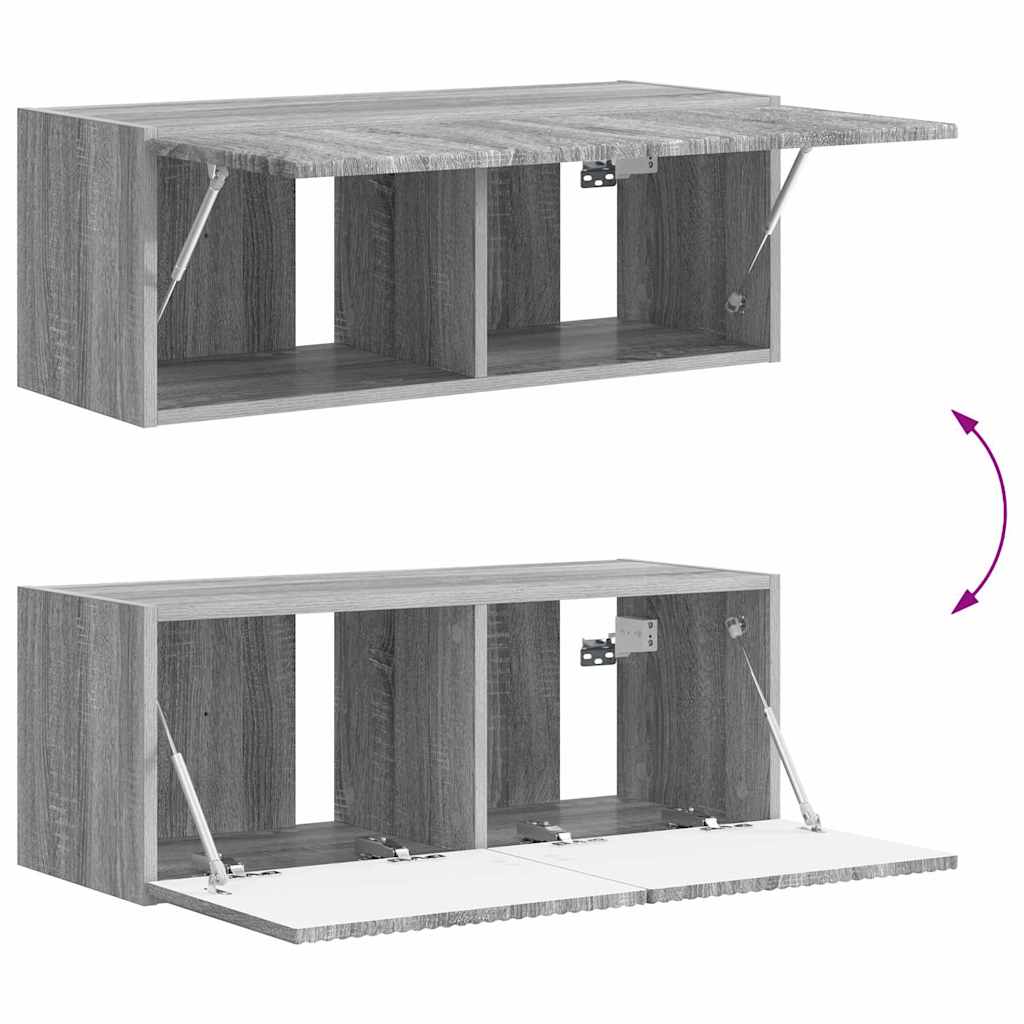 TV-Wandschrank Graues Sonoma 78,5 x 31 x 29,5 cm Holzwerkstoff