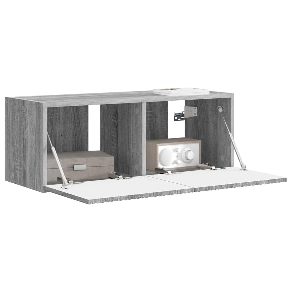 TV-Wandschrank Graues Sonoma 78,5 x 31 x 29,5 cm Holzwerkstoff
