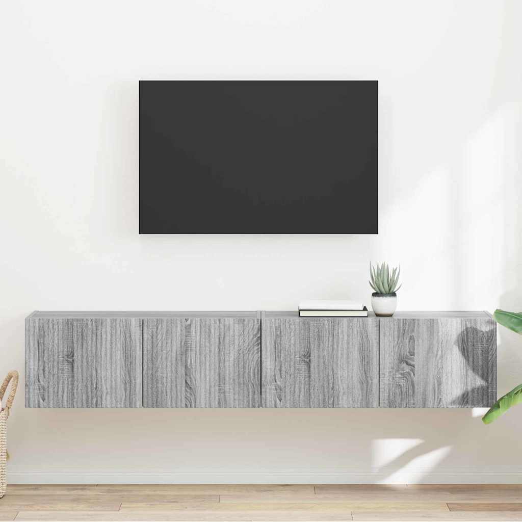 TV-Wandschrank 2 pcs Graues Sonoma 78,5 x 31 x 29,5 cm