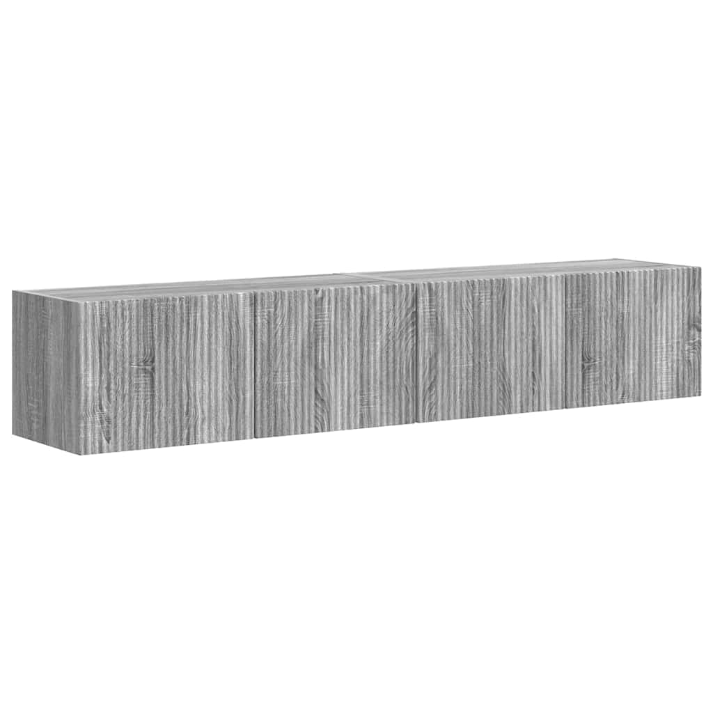 TV-Wandschrank 2 pcs Graues Sonoma 78,5 x 31 x 29,5 cm