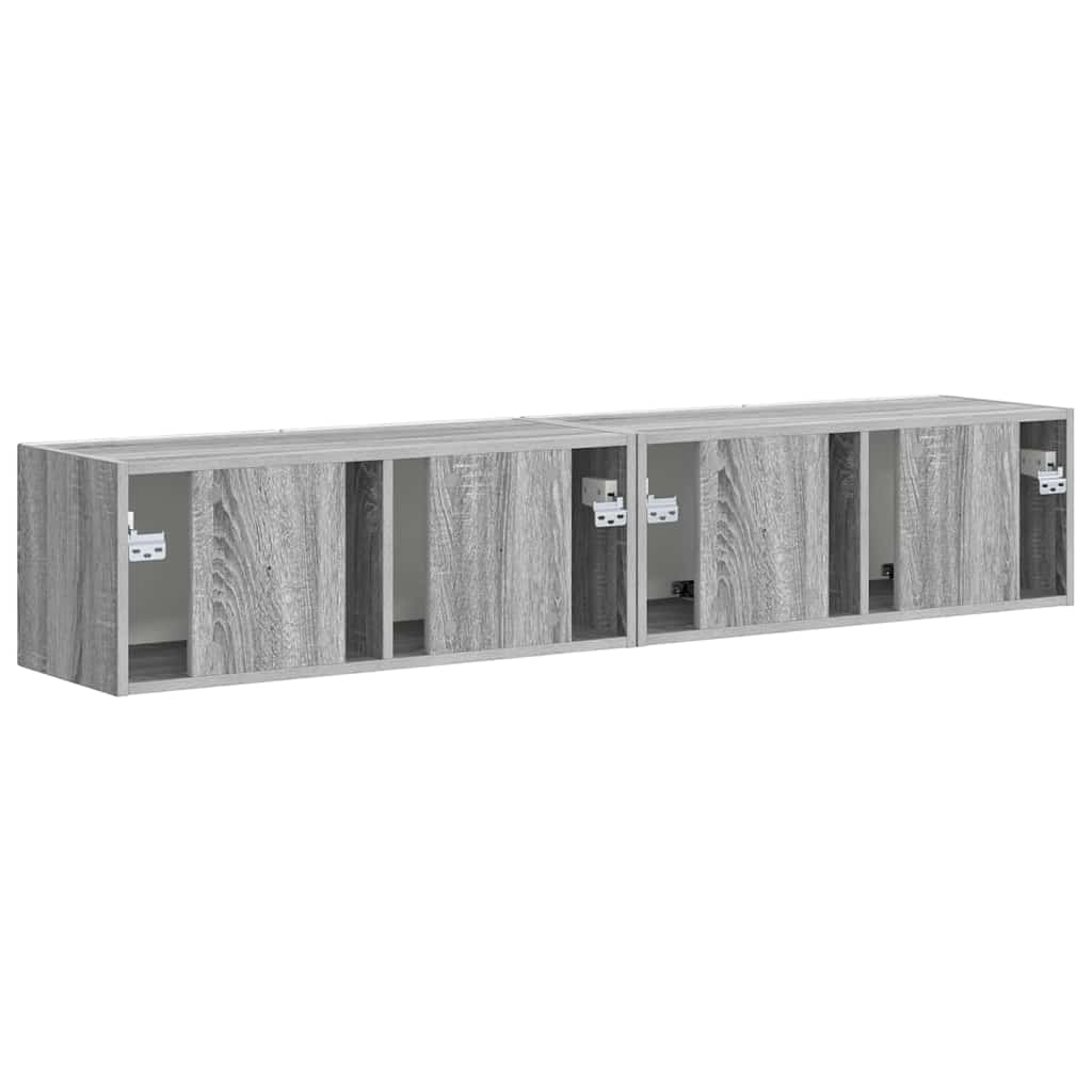 TV-Wandschrank 2 pcs Graues Sonoma 78,5 x 31 x 29,5 cm