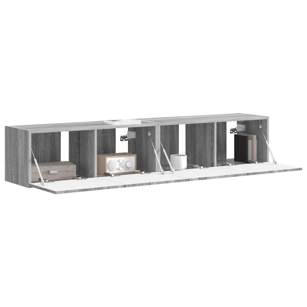 TV-Wandschrank 2 pcs Graues Sonoma 78,5 x 31 x 29,5 cm