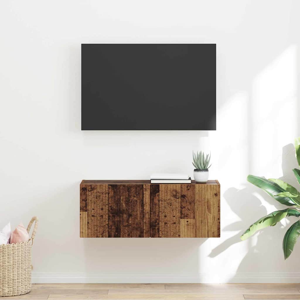 TV-Wandschrank Altholz 78,5 x 31 x 29,5 cm Holzwerkstoff