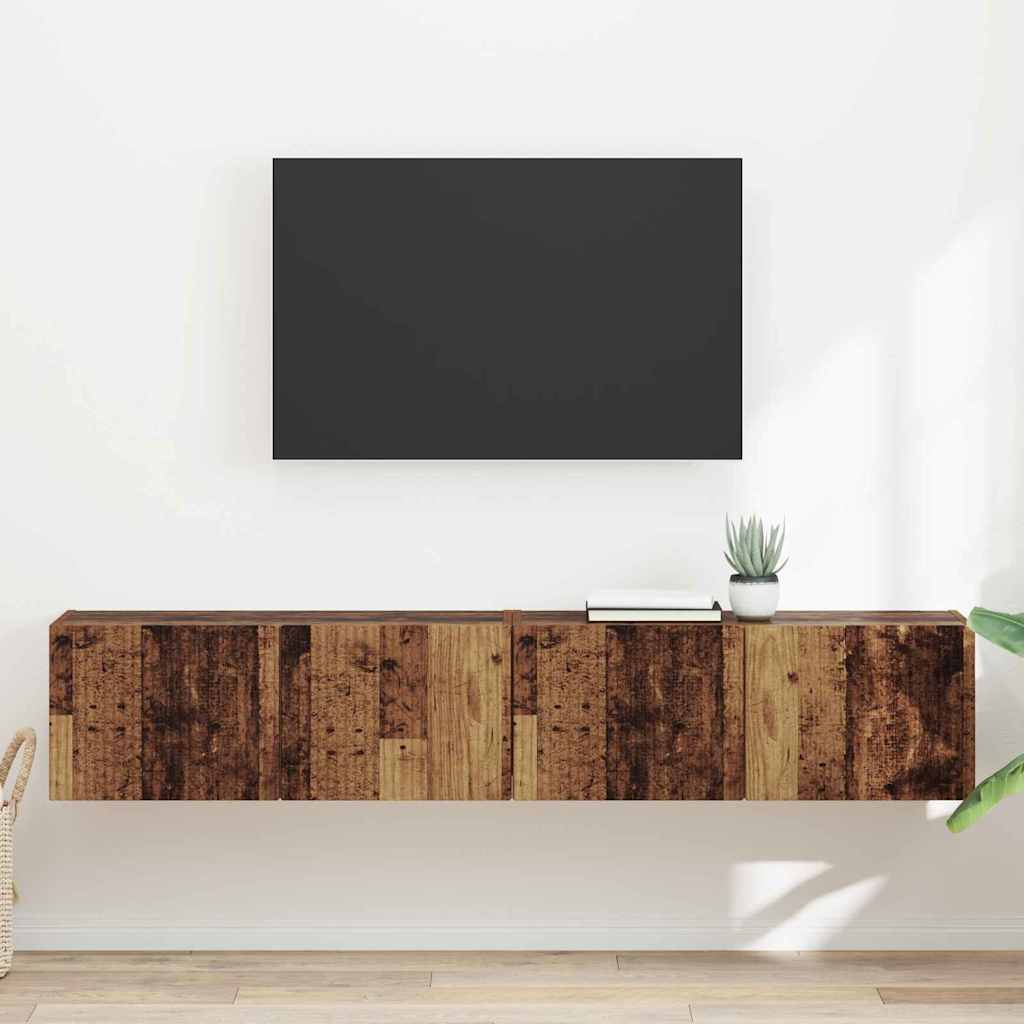 TV-Wandschrank 2 pcs Altholz 78,5 x 31 x 29,5 cm Holzwerkstoff