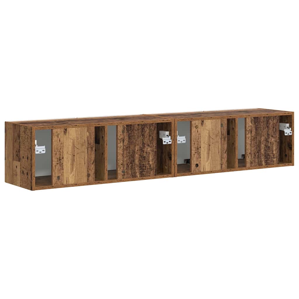 TV-Wandschrank 2 pcs Altholz 78,5 x 31 x 29,5 cm Holzwerkstoff