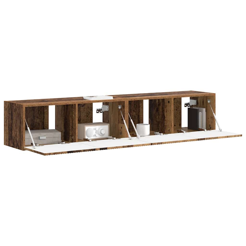TV-Wandschrank 2 pcs Altholz 78,5 x 31 x 29,5 cm Holzwerkstoff
