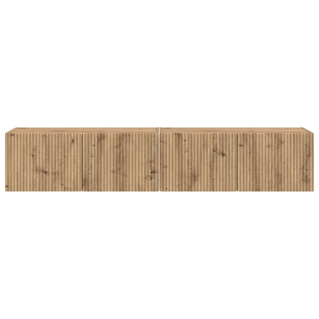 TV-Wandschrank 2 pcs Kunsthandwerk Eiche 78,5 x 31 x 29,5 cm