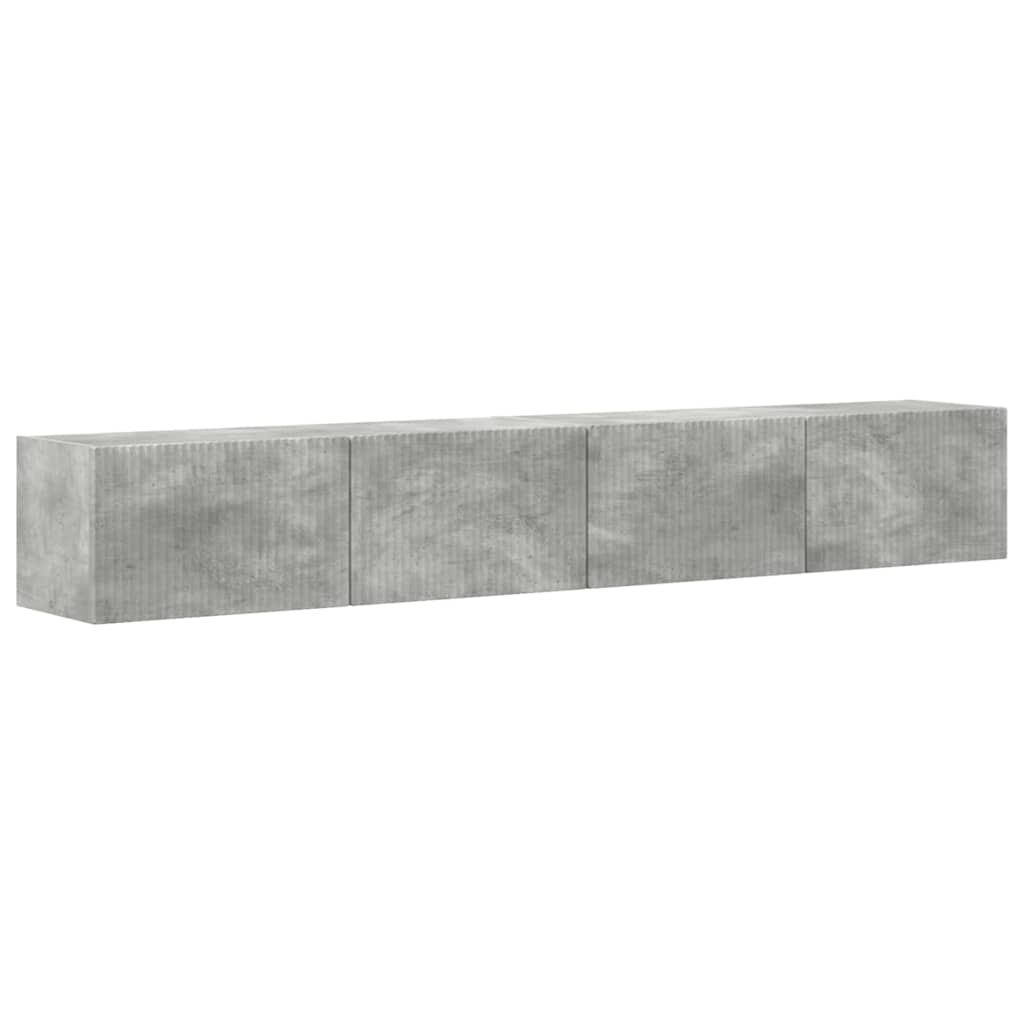 TV-Wandschrank 2 pcs Beton 98 x 31 x 29,5 cm Holzwerkstoff