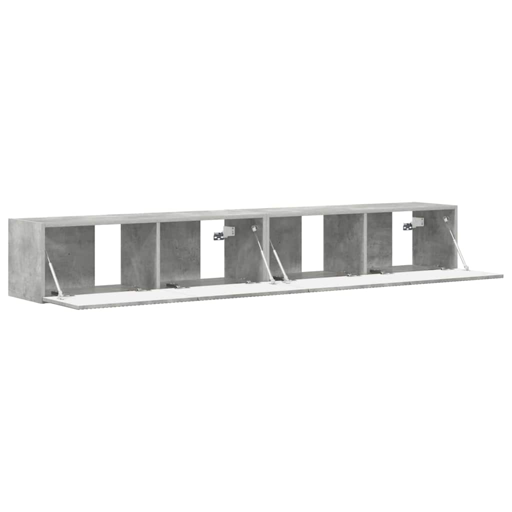 TV-Wandschrank 2 pcs Beton 98 x 31 x 29,5 cm Holzwerkstoff