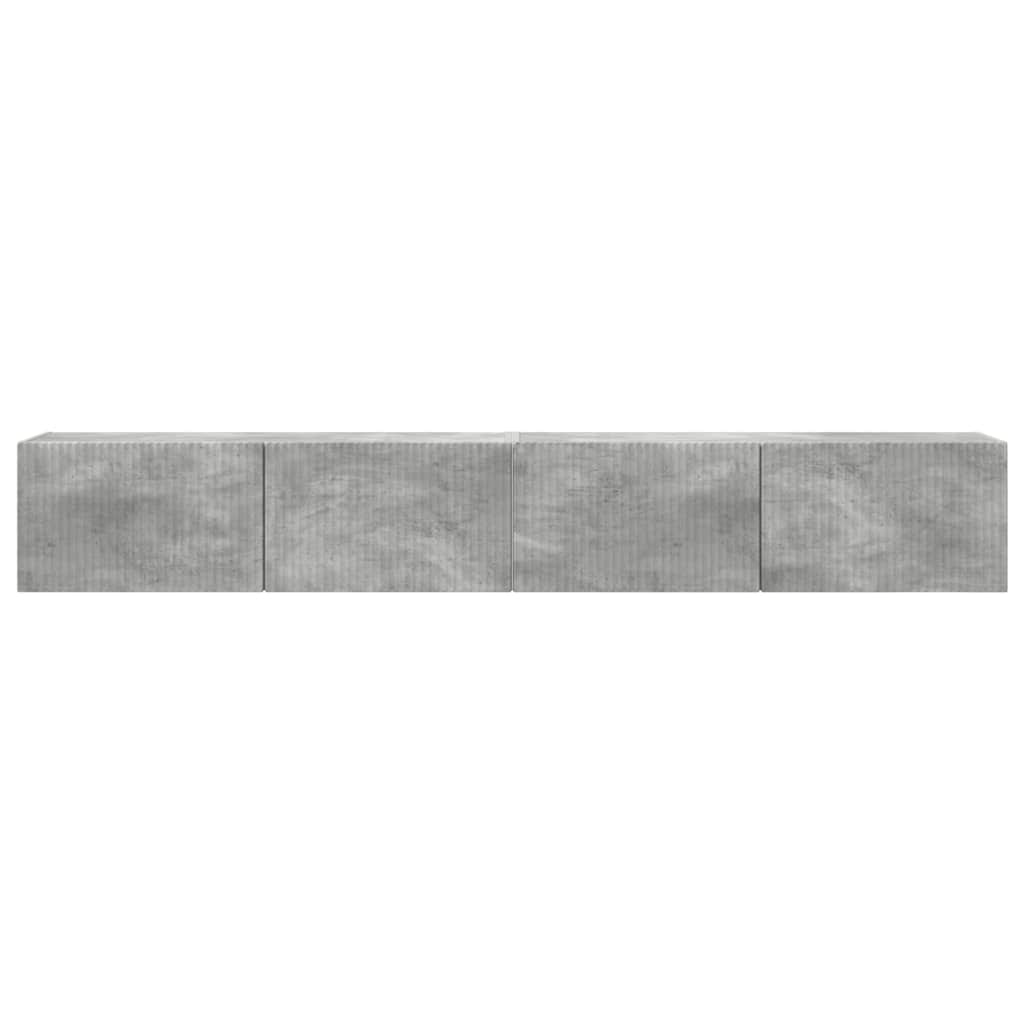 TV-Wandschrank 2 pcs Beton 98 x 31 x 29,5 cm Holzwerkstoff