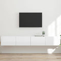TV-Wandschrank 2 pcs Glänzend Weiß 98 x 31 x 29,5 cm
