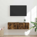 TV-Wandschrank Wandmontiert Geräucherte Eiche 98 x 31 x 29,5 cm