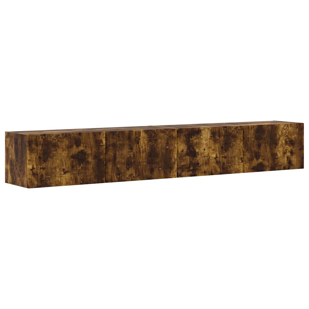 TV-Wandschrank 2 pcs Geräucherte Eiche 98 x 31 x 29,5 cm