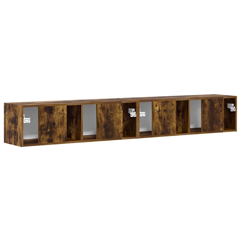 TV-Wandschrank 2 pcs Geräucherte Eiche 98 x 31 x 29,5 cm