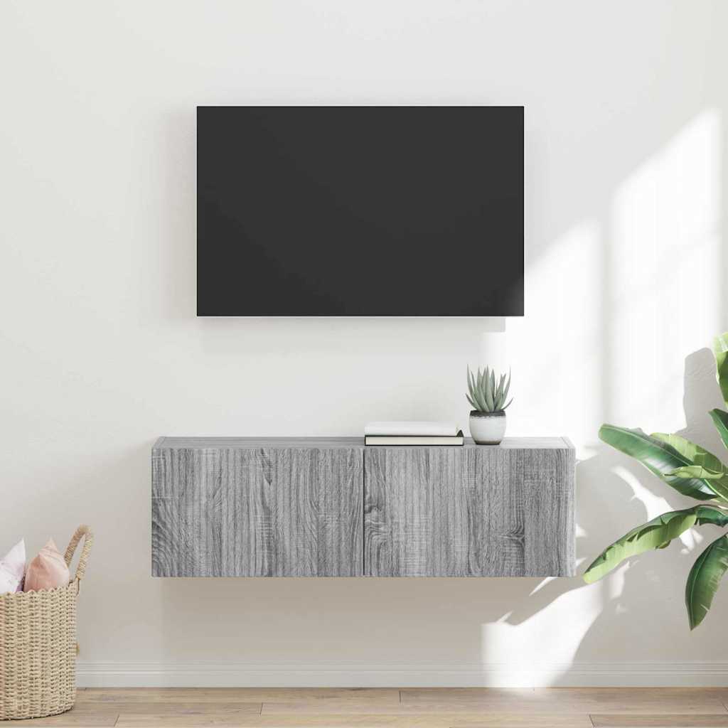 TV-Wandschrank Graues Sonoma 98 x 31 x 29,5 cm Holzwerkstoff