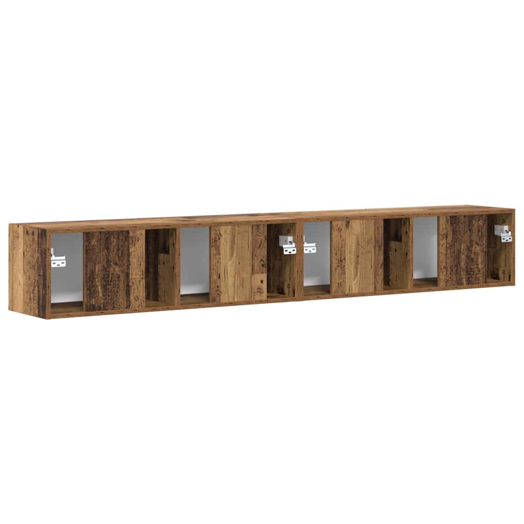 TV-Wandschrank 2 pcs Altholz 98 x 31 x 29,5 cm Holzwerkstoff