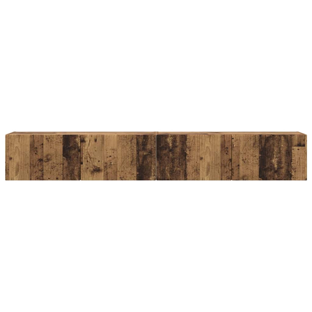 TV-Wandschrank 2 pcs Altholz 98 x 31 x 29,5 cm Holzwerkstoff