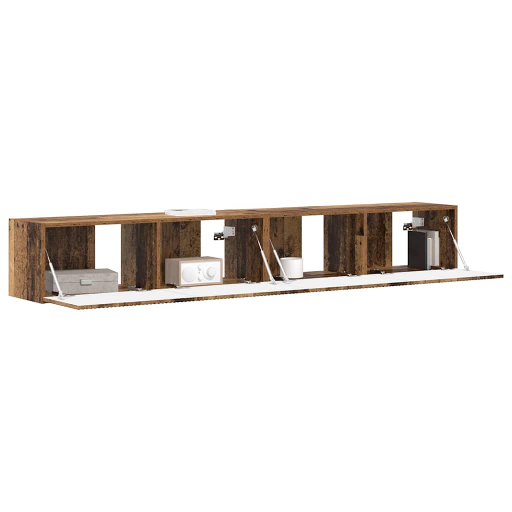 TV-Wandschrank 2 pcs Altholz 98 x 31 x 29,5 cm Holzwerkstoff
