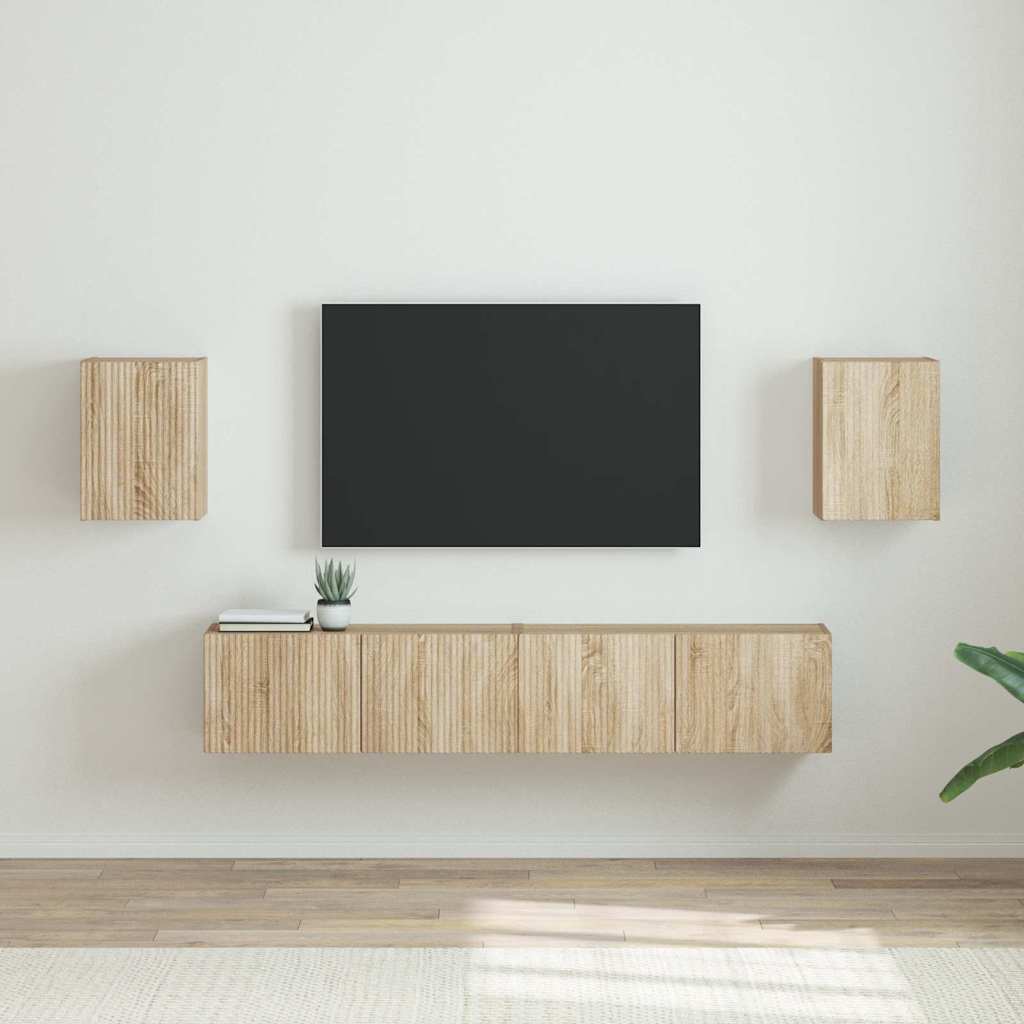 TV-Wandschrank 2 pcs Sonoma 30 x 31 x 40 cm Holzwerkstoff