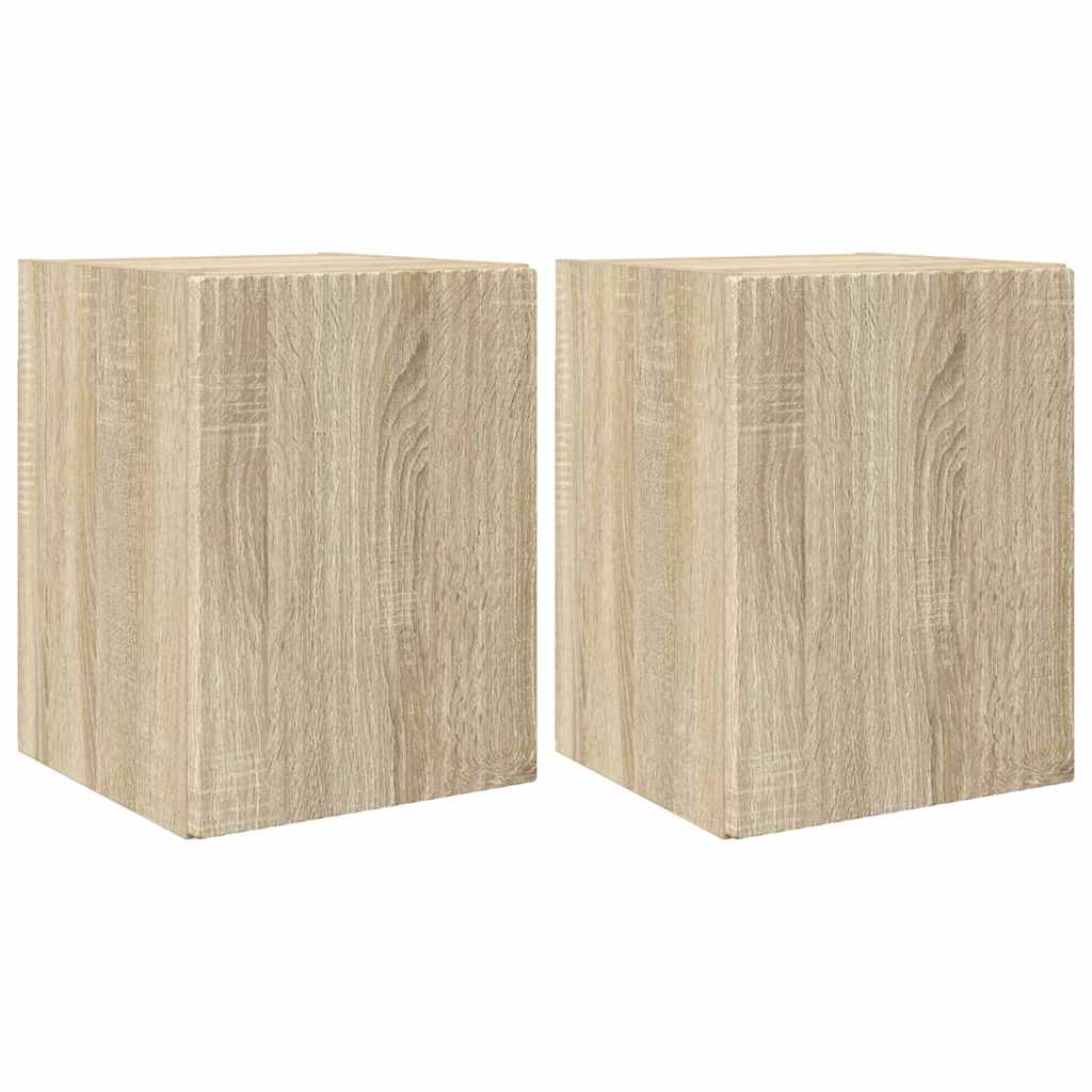 TV-Wandschrank 2 pcs Sonoma 30 x 31 x 40 cm Holzwerkstoff