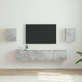 TV-Wandschrank 2 pcs Beton 30 x 31 x 40 cm Holzwerkstoff