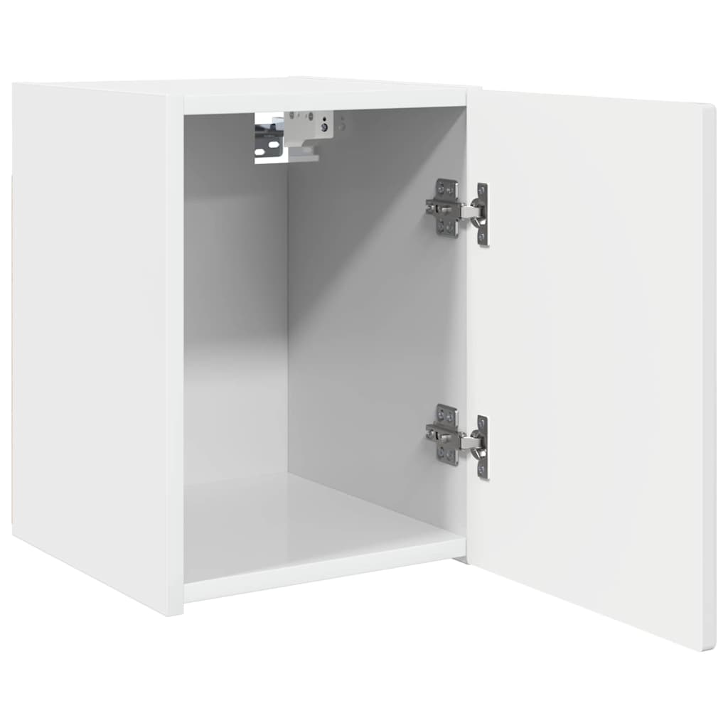 TV-Wandschrank Wandmontiert 2 pcs Glänzend Weiß 30 x 31 x 40 cm